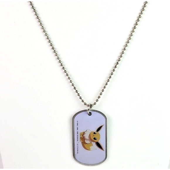 Vintage Pokemon PIKACHU Dog Tag 1999 Nintendo Game Freak Creatures Ball Chain - Picture 1 of 9